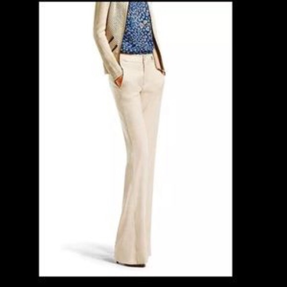 CAbi Everly Ivory Pant Style # 813 L - SIZE 6 EUC